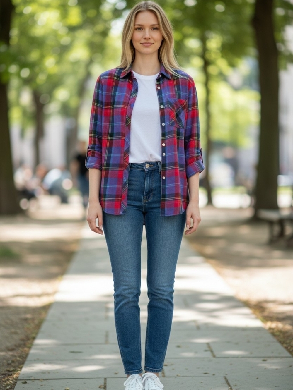 GAP Plaid Button Down Shirt Women’s Large